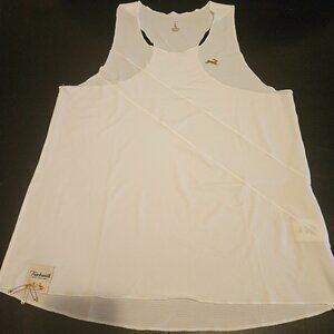 NWT Tracksmith Strata womens singlet size Large in White